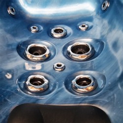 JACUZZI OGRODOWE WANNA SPA510 NIEBIESKA FALA OBUDOWA SZARA 210x210 CM