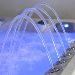 JACUZZI OGRODOWE WANNA SPA510 NIEBIESKA FALA OBUDOWA SZARA 210x210 CM