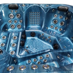 JACUZZI OGRODOWE WANNA SPA560 NIEBIESKA FALA OCEANU OBUDOWA KAWA 220x220 CM