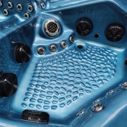 JACUZZI OGRODOWE WANNA SPA560 NIEBIESKA FALA OCEANU OBUDOWA KAWA 220x220 CM
