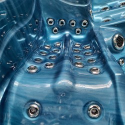 JACUZZI OGRODOWE WANNA SPA560 NIEBIESKA FALA OCEANU OBUDOWA KAWA 220x220 CM