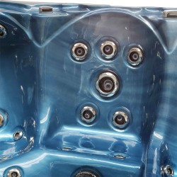 JACUZZI OGRODOWE WANNA SPA560 NIEBIESKA FALA OCEANU OBUDOWA KAWA 220x220 CM