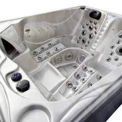 JACUZZI OGRODOWE WANNA SPA705 CAPPUCCINO OBUDOWA ANTRACYT 210x170 CM