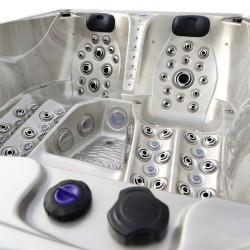 JACUZZI OGRODOWE WANNA SPA705 CAPPUCCINO OBUDOWA ANTRACYT 210x170 CM