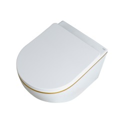 MISKA WC WISZĄCA RIMLESS PEAK-WH-GL-RIM-03 BIAŁA DESKA WOLNOOPADAJĄCA DUROPLAST