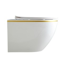 MISKA WC WISZĄCA RIMLESS PEAK-WH-GL-RIM-03 BIAŁA DESKA WOLNOOPADAJĄCA DUROPLAST