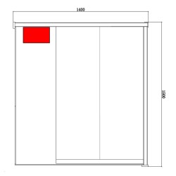 SAUNA FIŃSKA WYSOKOTEMPERATUROWA Z PIECEM LARK3-WD/HARVIA 4,5KW 3-4 OSOBOWA 140x150 CM