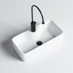 UMYWALKA NABLATOWA CERAMICZNA PROSTOKĄTNA LIA-WH-505 BIAŁA