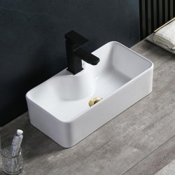 UMYWALKA NABLATOWA CERAMICZNA PROSTOKĄTNA LIA-WH-505 BIAŁA