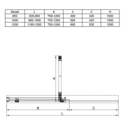 PARAWAN NAWANNOWY ASTRA-CH-PR-85X150 CHROM 85x150 CM 8 MM