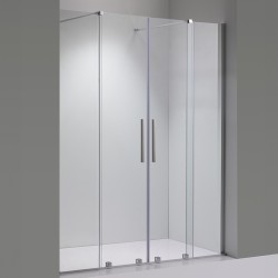 DRZWI PRYSZNICOWE PODWÓJNE ASTRA-CH-DUO-150 CHROM 150 CM 8 MM