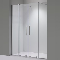 DRZWI PRYSZNICOWE PODWÓJNE ASTRA-CH-DUO-150 CHROM 150 CM 8 MM