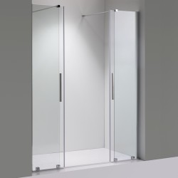 DRZWI PRYSZNICOWE PODWÓJNE ASTRA-CH-DUO-150 CHROM 150 CM 8 MM