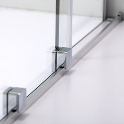 DRZWI PRYSZNICOWE PODWÓJNE ASTRA-CH-DUO-150 CHROM 150 CM 8 MM
