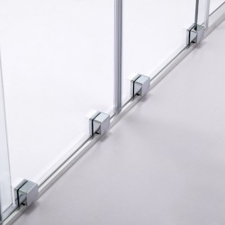 DRZWI PRYSZNICOWE PODWÓJNE ASTRA-CH-DUO-150 CHROM 150 CM 8 MM