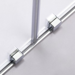 DRZWI PRYSZNICOWE PODWÓJNE ASTRA-CH-DUO-150 CHROM 150 CM 8 MM