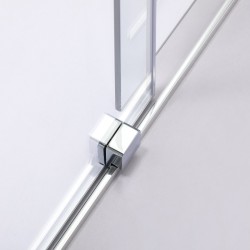 DRZWI PRYSZNICOWE PODWÓJNE ASTRA-CH-DUO-150 CHROM 150 CM 8 MM