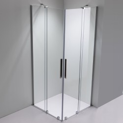 KABINA PRYSZNICOWA KWADRATOWA ASTRA-CH-A-100X2+D CHROM 100X100 CM 8 MM