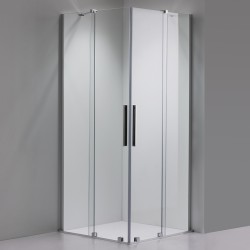 KABINA PRYSZNICOWA KWADRATOWA ASTRA-CH-A-110X2+D CHROM 110X110 CM 8 MM