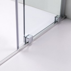 KABINA PRYSZNICOWA KWADRATOWA ASTRA-CH-A-110X2+D CHROM 110X110 CM 8 MM