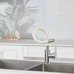 BATERIA KUCHENNA NABLATOWA DAX ECRU PODSTAWA CHROM