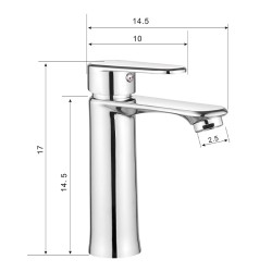 BATERIA UMYWALKOWA ŁAZIENKOWA FARGO CHROM