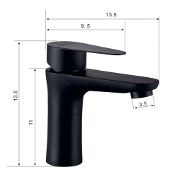 BATERIA UMYWALKOWA ŁAZIENKOWA AKRON CZARNA