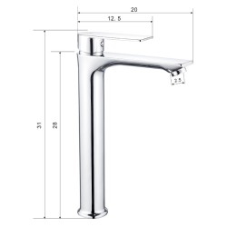 BATERIA UMYWALKOWA ŁAZIENKOWA FARGO-H CHROM