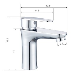BATERIA UMYWALKOWA ŁAZIENKOWA AKRON CHROM
