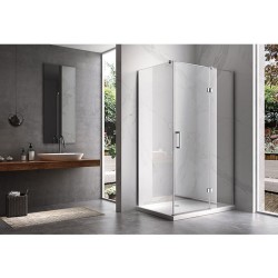 KABINA PRYSZNICOWA PROSTOKĄTNA ZES-KZ02A-90X80 CHROM 90x80 CM