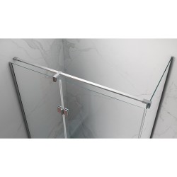 KABINA PRYSZNICOWA PROSTOKĄTNA ZES-KZ02A-90X80 CHROM 90x80 CM
