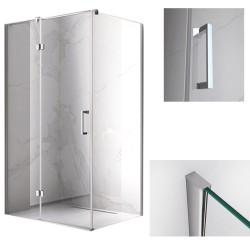 KABINA PRYSZNICOWA PROSTOKĄTNA ZES-KZ02A-90X80 CHROM 90x80 CM