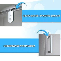 KABINA PRYSZNICOWA KWADRATOWA ZES-KZ04A-70 CHROM 70x70 CM
