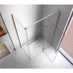 KABINA PRYSZNICOWA PROSTOKĄTNA ZES-KZ02B-100X80 CHROM 100x80 CM