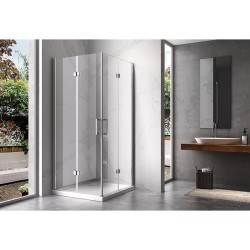 KABINA PRYSZNICOWA PROSTOKĄTNA ZES-KZ12A-90X80 CHROM 90x80 CM