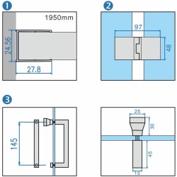 KABINA PRYSZNICOWA PROSTOKĄTNA ZES-KZ12A-90X80 CHROM 90x80 CM