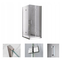 KABINA PRYSZNICOWA PROSTOKĄTNA ZES-KZ12A-90X80 CHROM 90x80 CM