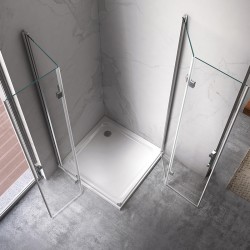 KABINA PRYSZNICOWA PROSTOKĄTNA ZES-KZ12B-100X80 CHROM 100x80 CM