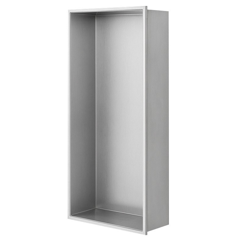 PÓŁKA ŁAZIENKOWA WNĘKOWA IGA Z KOŁNIERZEM CHROM 60X30X10 CM PÓŁKA ŁAZIENKOWA WNĘKOWA IGA Z KOŁNIERZEM CHROM 60X30X10 CM