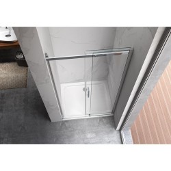 DRZWI PRYSZNICOWE ZES-KZ09E-140 CHROM 135-140 CM 8 MM
