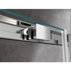 DRZWI PRYSZNICOWE ZES-KZ09E-140 CHROM 135-140 CM 8 MM