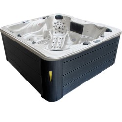 JACUZZI OGRODOWE WANNA SPA703A CAPPUCCINO OBUDOWA ANTRACYT 230x230 CM