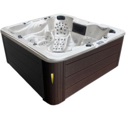 JACUZZI OGRODOWE WANNA SPA703A CAPPUCCINO OBUDOWA KAWA 230x230 CM