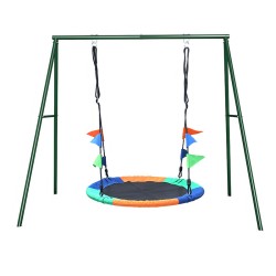 HUŚTAWKA BOCIANIE GNIAZDO DLA DZIECI OGRODOWA ARIEL 100CM DUŻA ZE STELAŻEM