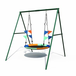 HUŚTAWKA BOCIANIE GNIAZDO DLA DZIECI OGRODOWA ARIEL 100CM DUŻA ZE STELAŻEM