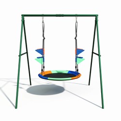HUŚTAWKA BOCIANIE GNIAZDO DLA DZIECI OGRODOWA ARIEL 100CM DUŻA ZE STELAŻEM