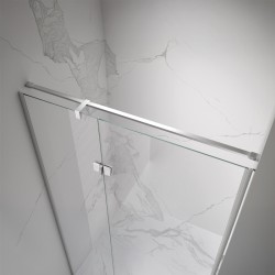DRZWI PRYSZNICOWE UCHYLNE DO WNĘKI KZ17B CHROM 80 CM 6 MM