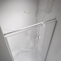DRZWI PRYSZNICOWE UCHYLNE DO WNĘKI KZ17C CHROM 90 CM 6 MM