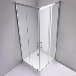 KABINA PRYSZNICOWA KWADRATOWA Z BRODZIKIEM KZ93A/ST02A CHROM/BIAŁY 80x80