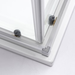 KABINA PRYSZNICOWA KWADRATOWA Z BRODZIKIEM KZ93A/ST02A CHROM/BIAŁY 80x80